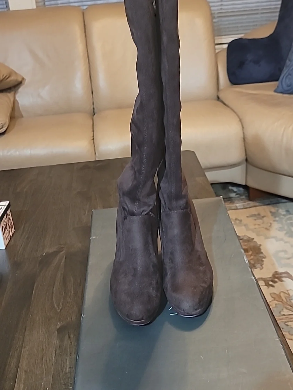 Tahari Women's Dark Brown Over the Knee Boots